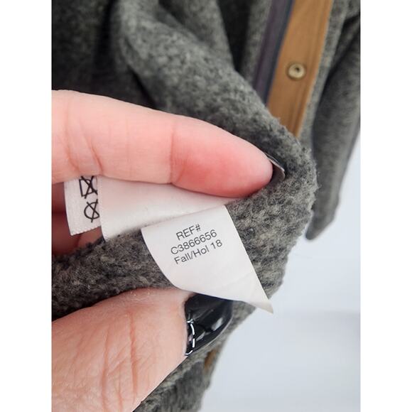 Eddie Bauer Black Gray Heathered Knit Jacket Men’s Size Medium - Picture 10 of 13